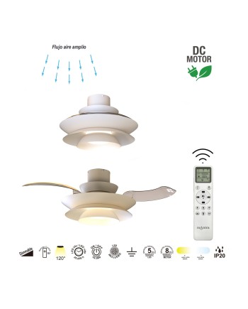 ACONCAGUA * PLAFÓN/VENTILADOR LED - BLANCO